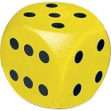 Volley Schuimstof-kubus Geel, 16 cm, Geel, 16 cm